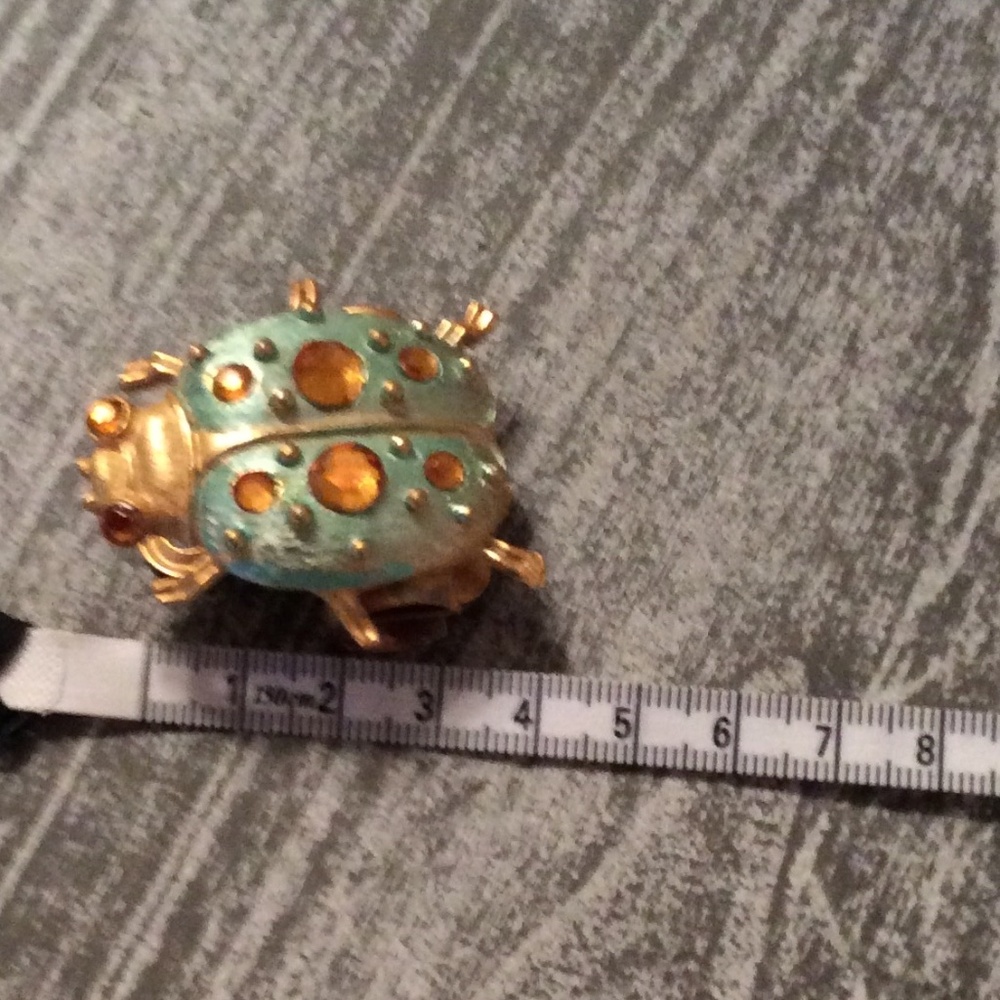 Vintage Rhinestone Ladybug Paper Clip - Picture 4 of 5